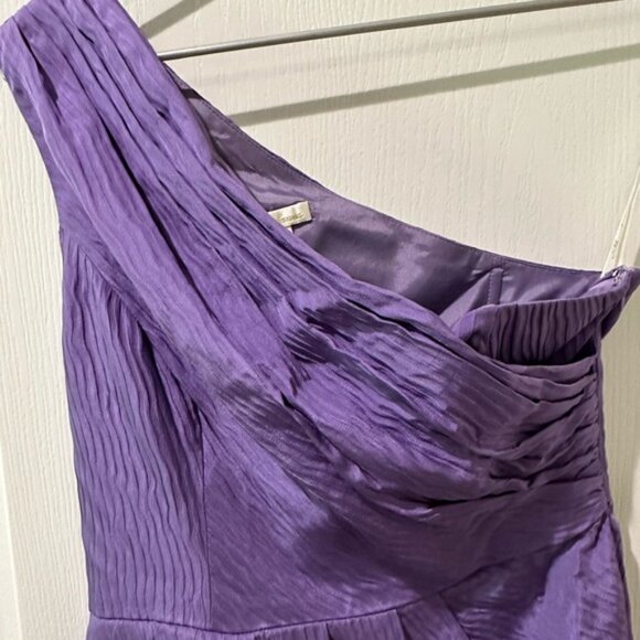 Shoshanna Lavender One Shoulder Silk Dress - Picture 3 of 13